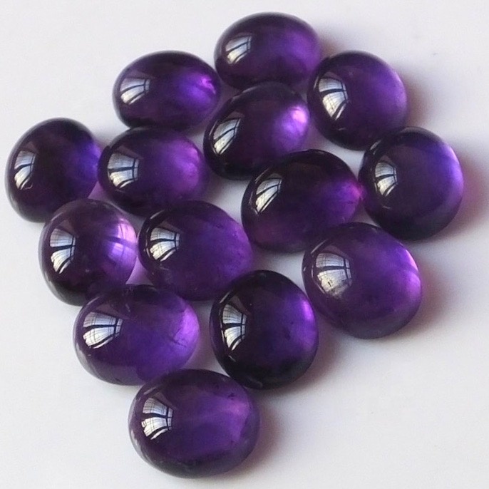 10x12mm African Amethyst Oval Cabochon Loose Gemstones