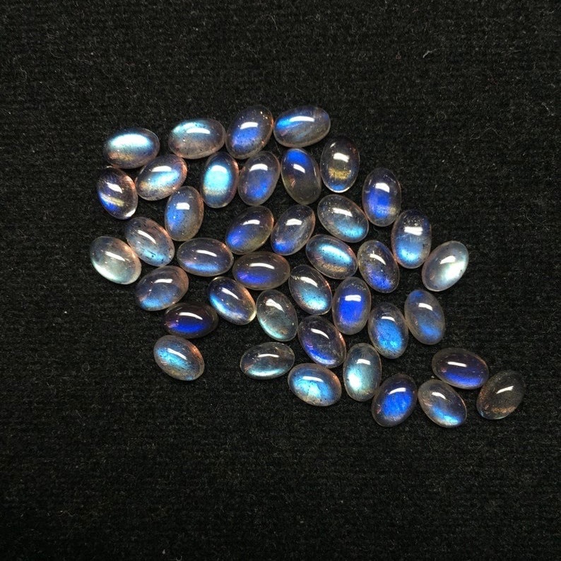 3x4mm Labradorite Oval Cabochon Loose Gemstones