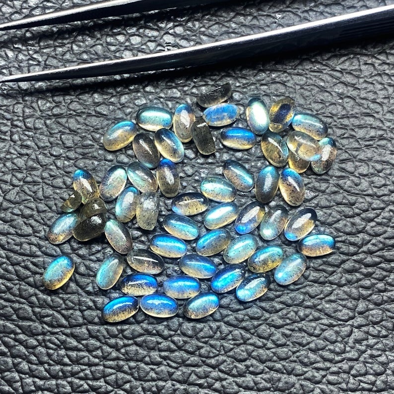 3x5mm Labradorite Oval Cabochon Loose Gemstones