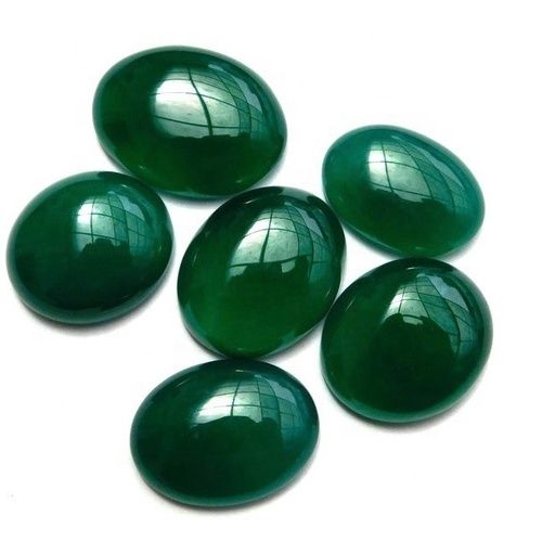 10x12mm Green Onyx Oval Cabochon Loose Gemstones