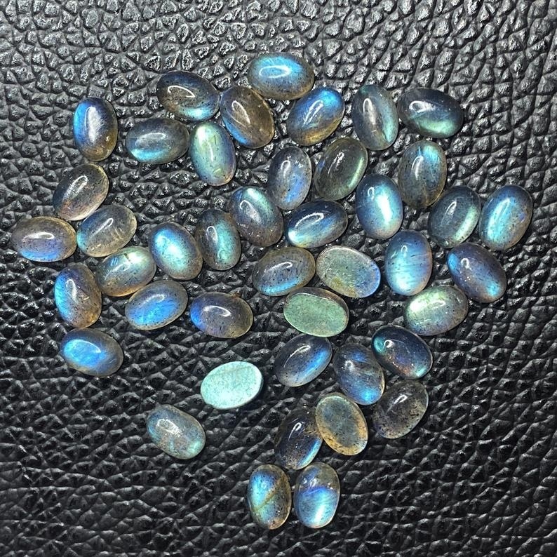 5x7mm Labradorite Oval Cabochon Loose Gemstones