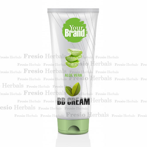 Aloe Vera Bb Cream - Plastic Tube 15x5 cm White, Natural Ingredients, Skin Hydration, UV Protection