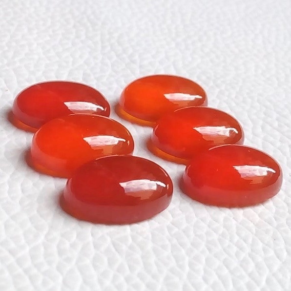 10x12mm Red Onyx Oval Cabochon Loose Gemstones