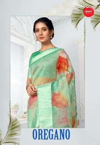 Apple Saree Oregano Vol 2 Organza Silk Printed Saree Catalog - Organza Silk, Unstitched, Multi Color | Party Wear, Printed, Suitable For All Seasons