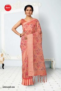 Apple Saree Oregano Vol 2 Organza Silk Printed Saree Catalog