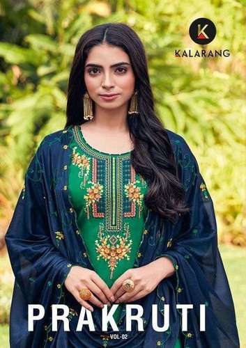 Kalarang Fashion Prakruti Vol 2 Jam Silk Cotton With Work Dress Material Catalog