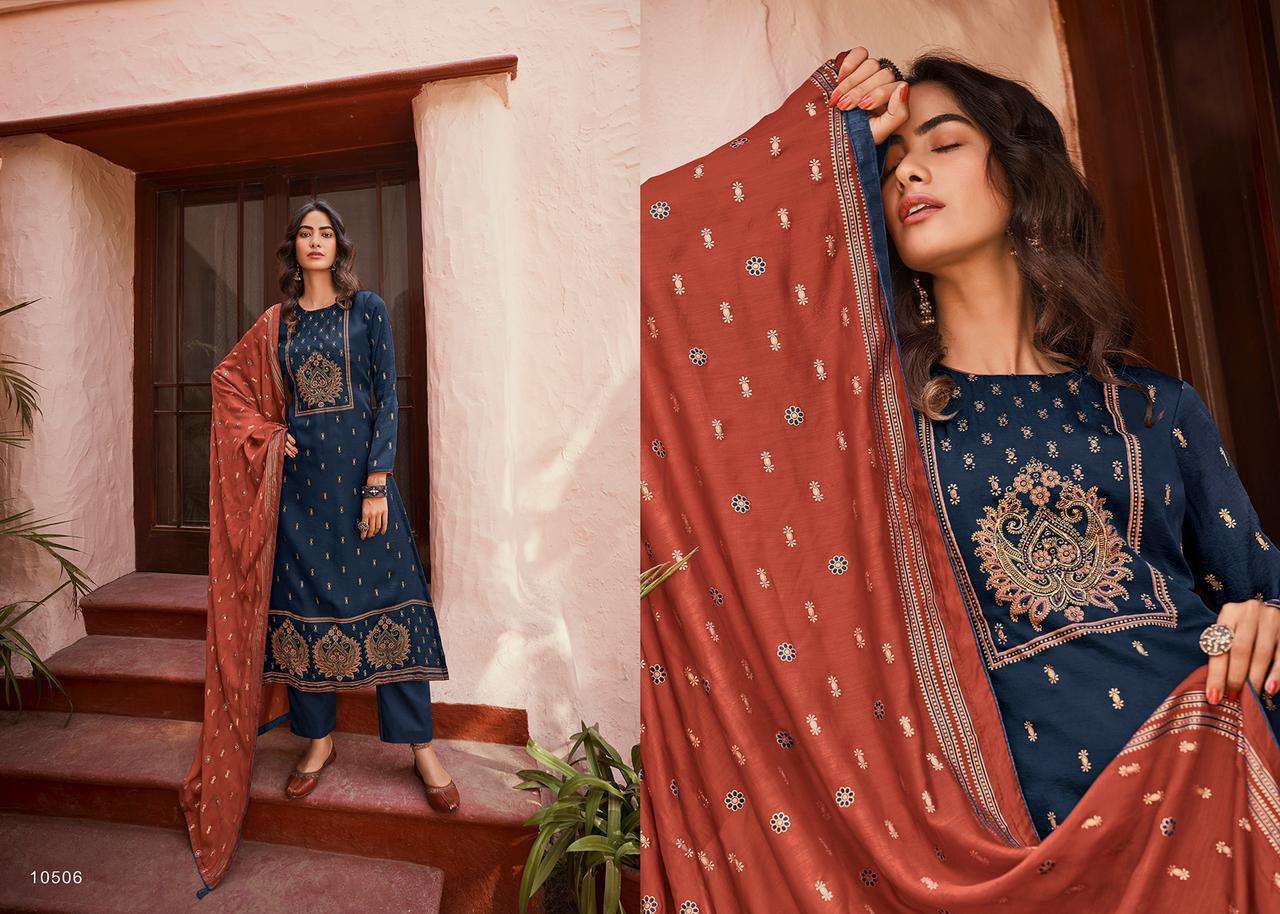 Deepsy Suits Elite Mini Silk Print With Hand Embroidery Designer Suit Catalog