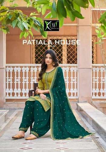 Kessi Patiyala House Vol 83 Cotton Silk With Work Patiyala Dress Material Catalog