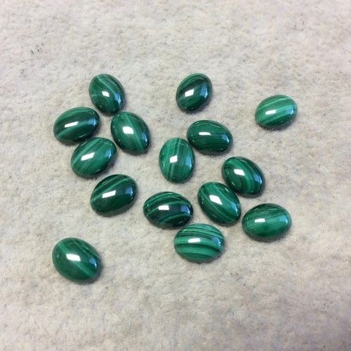 4x6mm Malachite Oval Cabochon Loose Gemstones