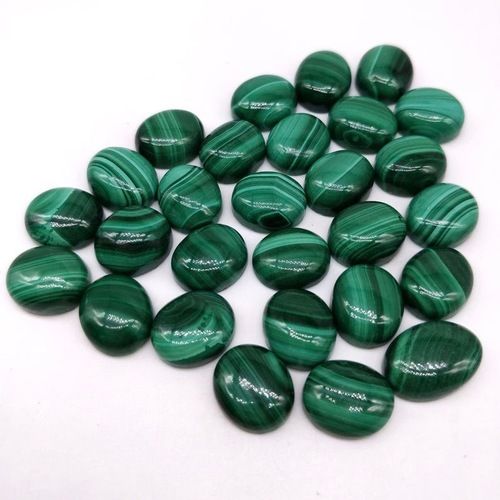 6x8mm Malachite Oval Cabochon Loose Gemstones