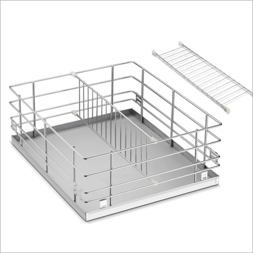 Clear Natural Ss Partition Basket