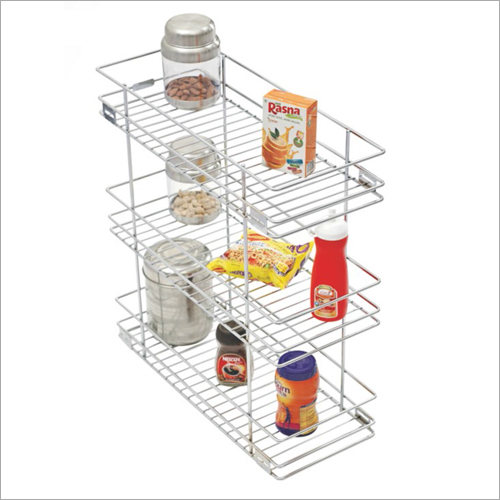 Clear Natural Three Layer Pull Out Basket