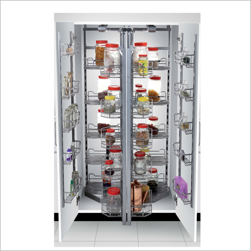 Clear Natural Stainless Steel Pantry Unit