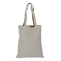 Long Self Handle Jute Cotton Reversible Tote Bag