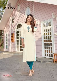 Mittoo Palak Vol 25 Heavy Rayon Long Kurti Catalog