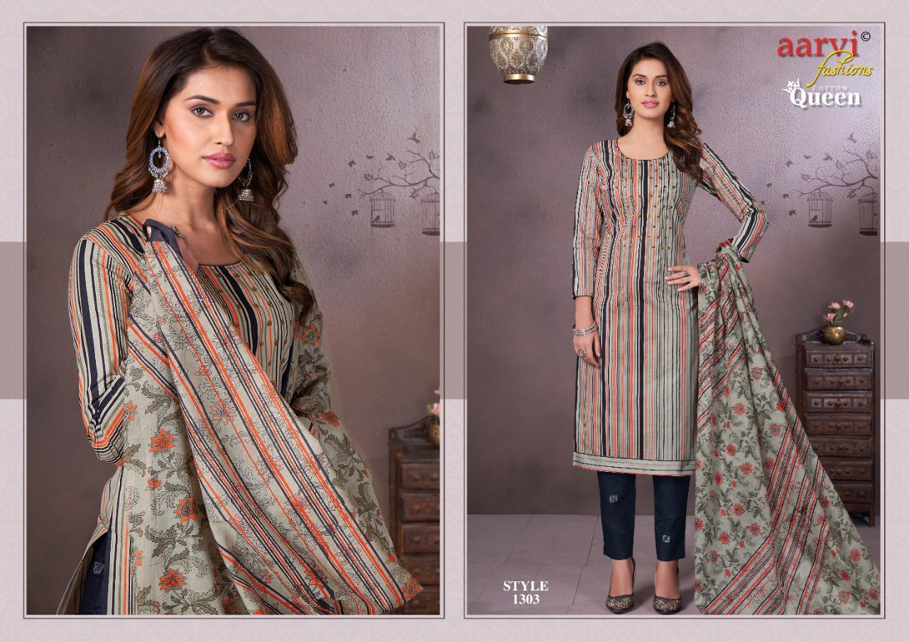 Aarvi Fashion Cotton Queen Vol 3 Cambric Cotton Printed Dress Material Catalog