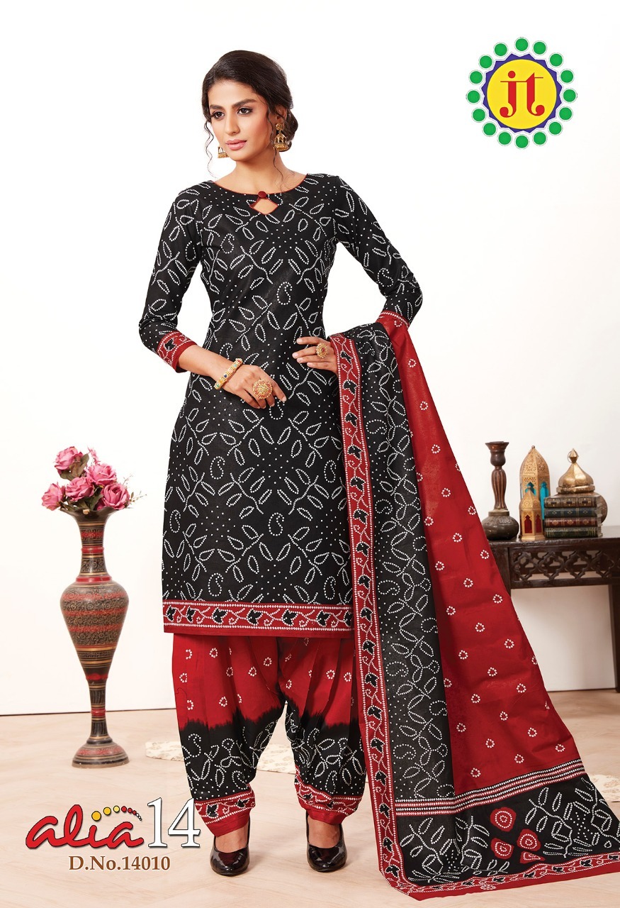 Jt Alia Vol 11 Bandhani Special Printed Cotton Dress Material Catalog