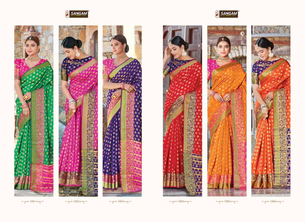 Sangam Prints Libaas Silk Party Wear Printed Saree Catalog
