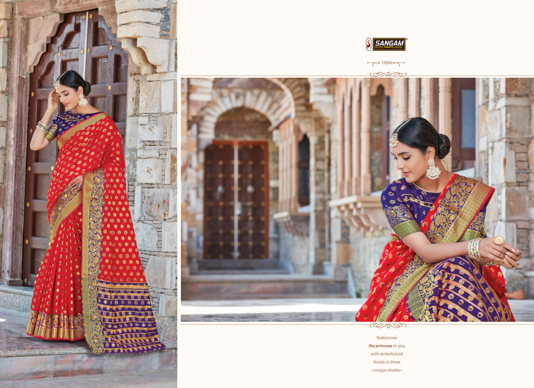 Sangam Prints Libaas Silk Party Wear Printed Saree Catalog