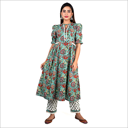 Indian Ladies Frock Kurti With Palazzo Suit