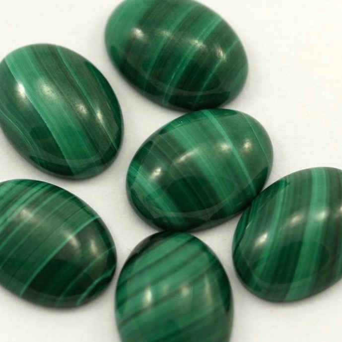 10x12mm Malachite Oval Cabochon Loose Gemstones