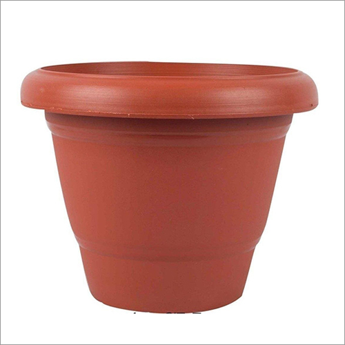 Plastic Brown Flower Pot Hardness: Soft