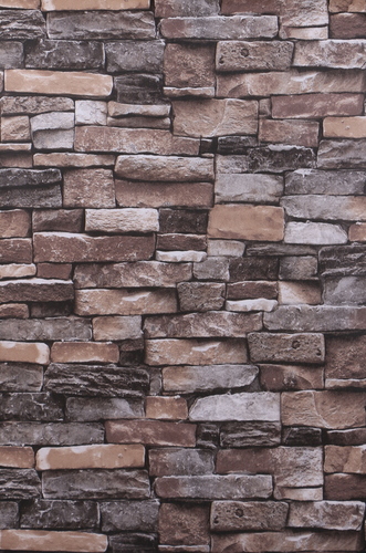 Non Woven Hh-3807 Non-Woven Brick Wallpaper