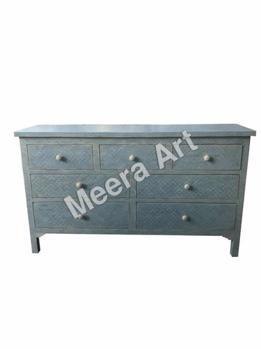 Bone Inlay Seven Drawer Chest