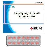 Amlodipine 5mg + Lisinopril 5mg Tablets