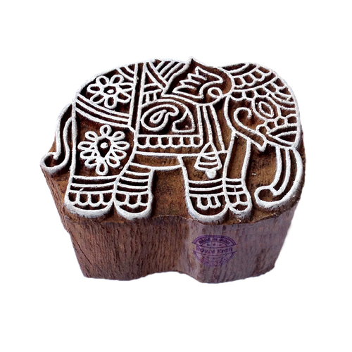 Elephant Animal Wooden Block Printing Stamps