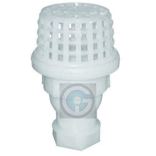 White Pp Foot Valve Threaded