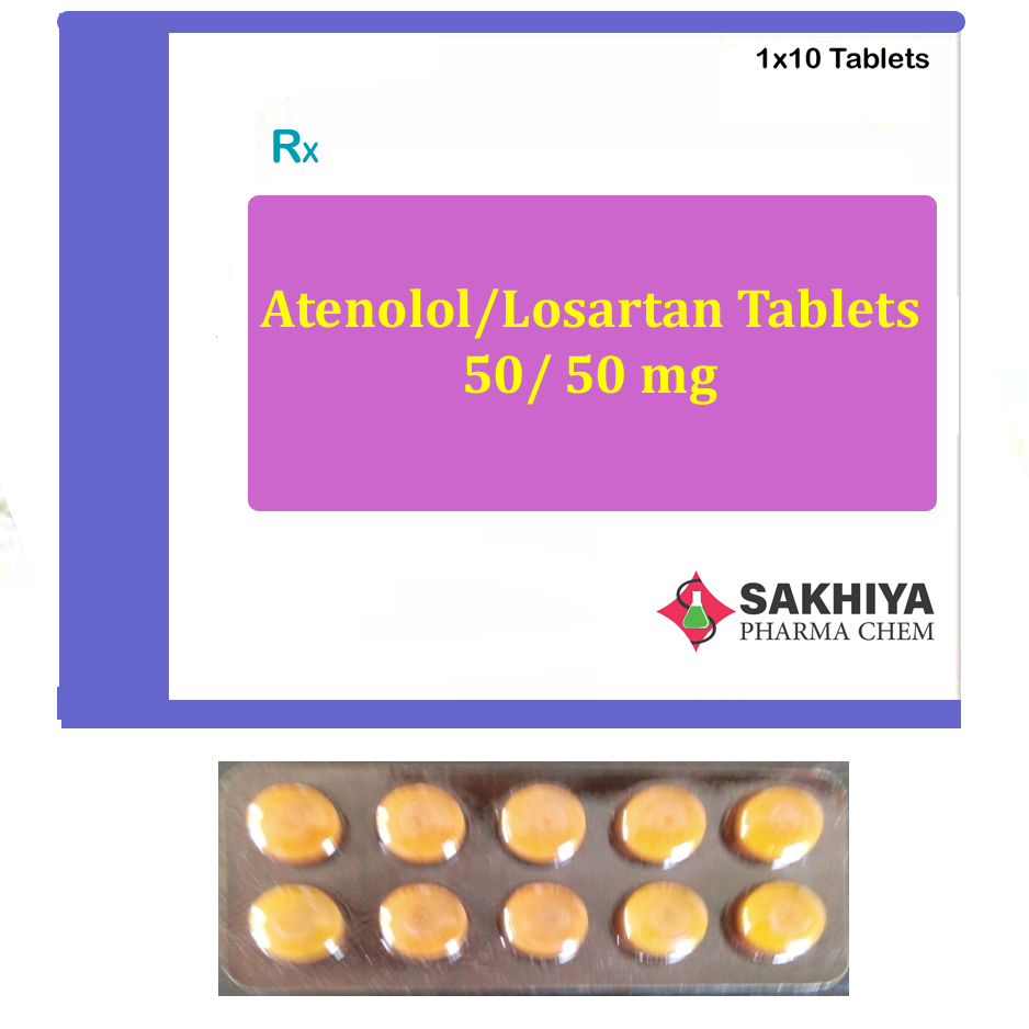 Atenolol 50mg + Lostartan 50mg Tablets