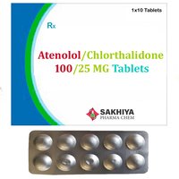 Atenolol 100mg + Chlorthalidone 25mg Tablets