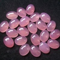 7x9mm Pink Chalcedony Oval Cabochon Loose Gemstones