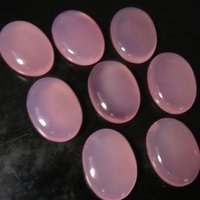 8x10mm Pink Chalcedony Oval Cabochon Loose Gemstones