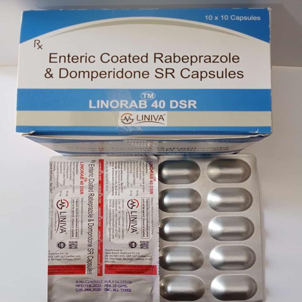 Linorab 40DSR capsule (Rabeprazole 40mg DOMPERIDONE 30mg)