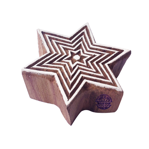 Star Wooden Block Printing Stamps