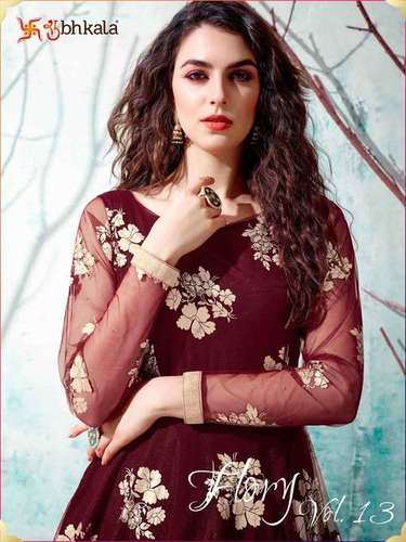 Shubhkala Flory Vol 13 Net Designer Gown Type Salwar Suit Catalog