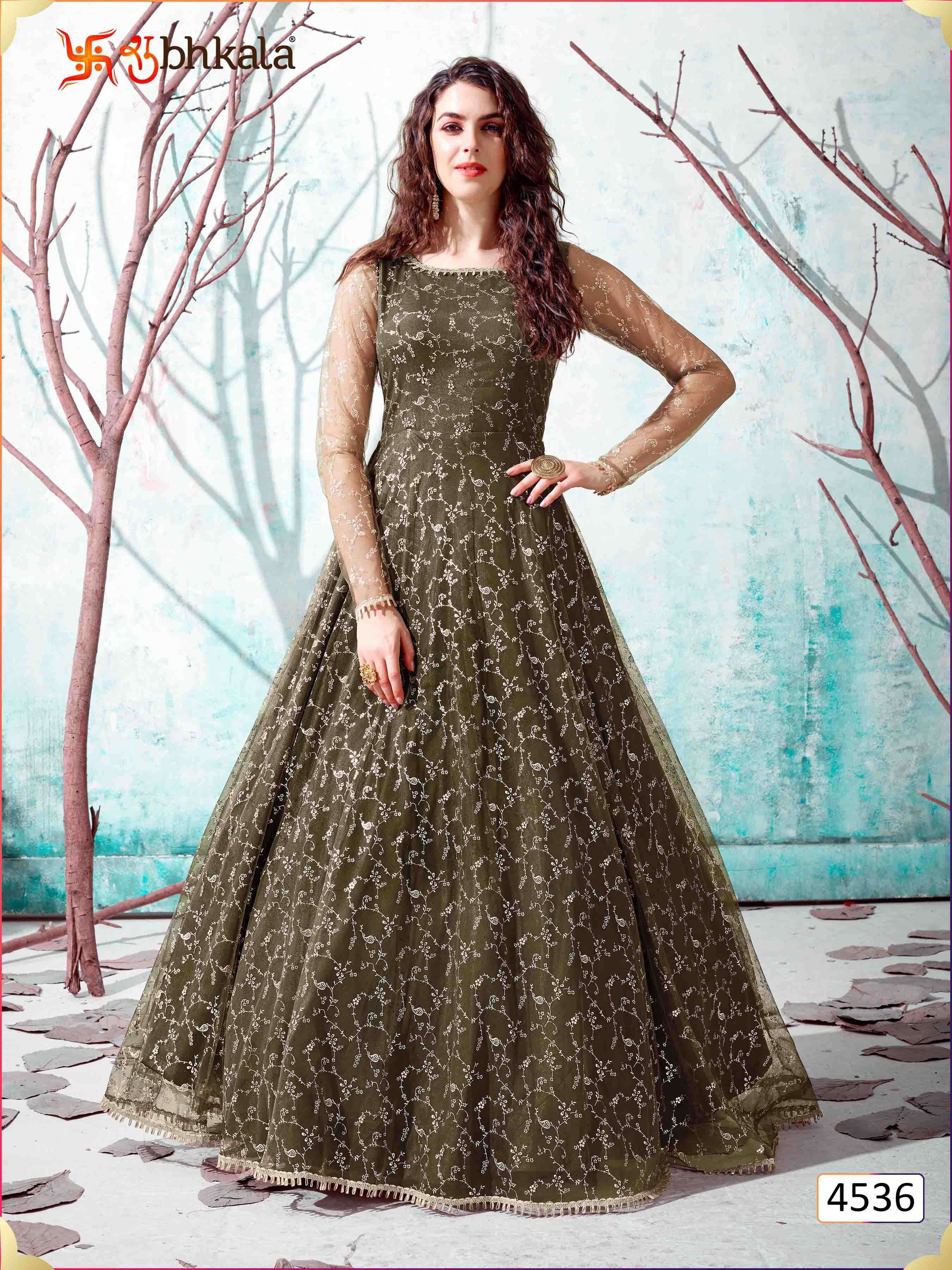 Shubhkala Flory Vol 13 Net Designer Gown Type Salwar Suit Catalog