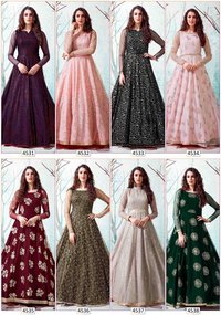 Shubhkala Flory Vol 13 Net Designer Gown Type Salwar Suit Catalog