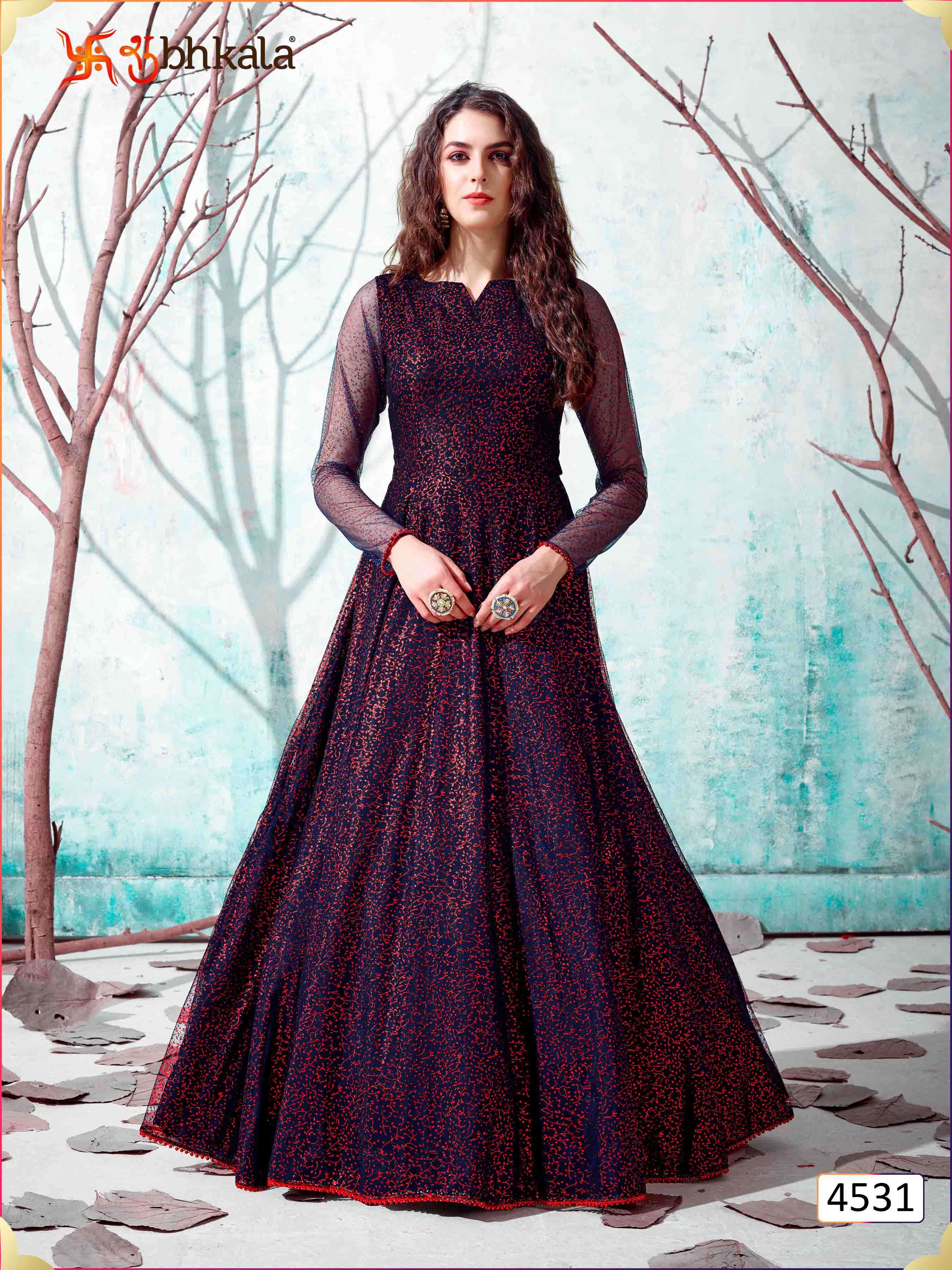 Shubhkala Flory Vol 13 Net Designer Gown Type Salwar Suit Catalog