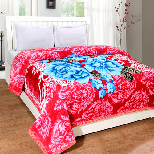 Floral Print Soft Bed Mink Blankets