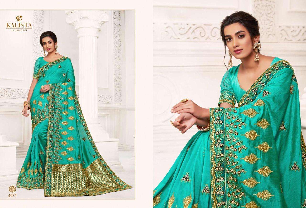 Kalista Fashions Dulhan Vichitra Banarasi Silk Designer Saree Catalog