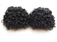 Natural Black Virgin Curly Human Hair Weaves