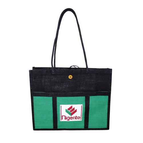 PP Laminated Jute Bag With Front Pocket