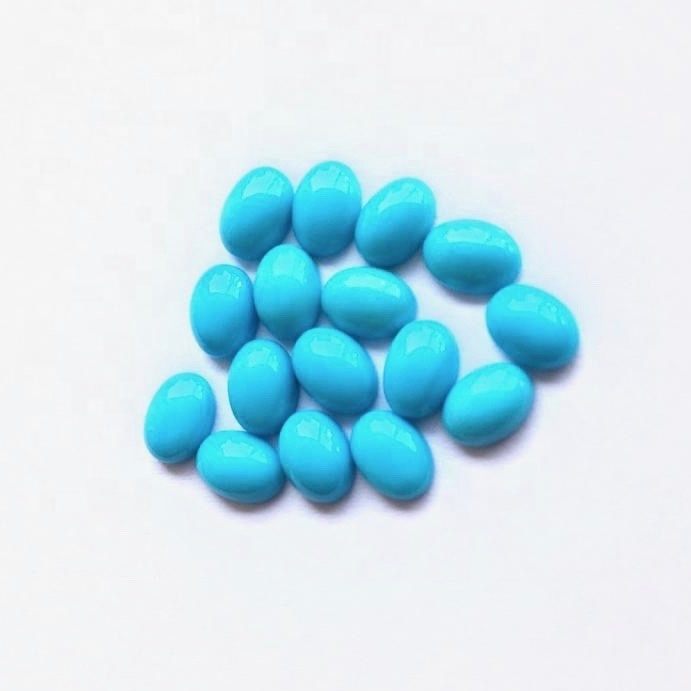 7x9mm Sleeping Beauty Turquoise Oval Cabochon Loose Gemstones