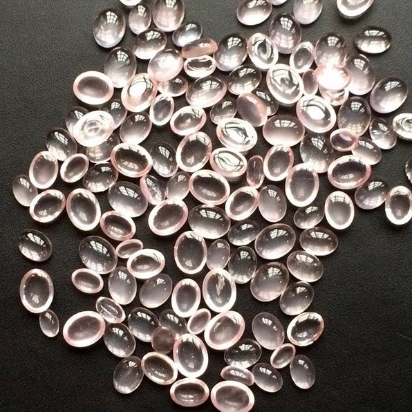 7x9mm Rose Quartz Oval Cabochon Loose Gemstones