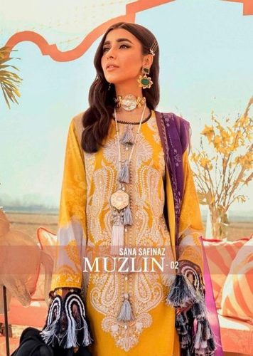 Deepsy Suit Sana Safinaz Muzlin Vol 2 Cotton Print With Embroidery Pakistani Suit Catalog