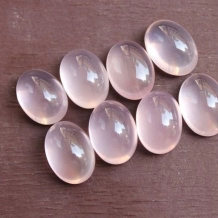 8x10mm Rose Quartz Oval Cabochon Loose Gemstones