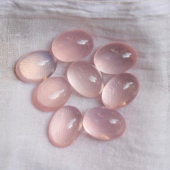 8x10mm Rose Quartz Oval Cabochon Loose Gemstones